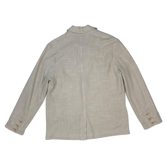 Free People We The Free Beckett Boyfriend Blazer S Cream Linen Blend Relaxed Fit - Picture 11 of 12